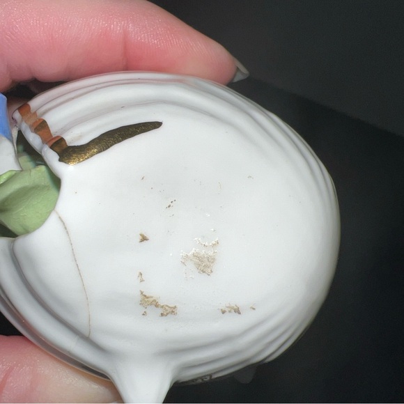 ROYAL ADDERLEY Vintage CLAMSHELL FLORAL Bone China Figurine Pansy, England, Read - Picture 8 of 10